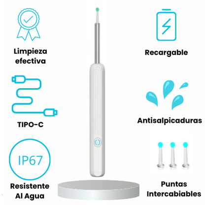 Limpiador Oidos Luz Camara HD NE3
